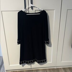 Tiana B. Black Mini Dress with Silver Accents